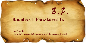 Baumhakl Pasztorella névjegykártya